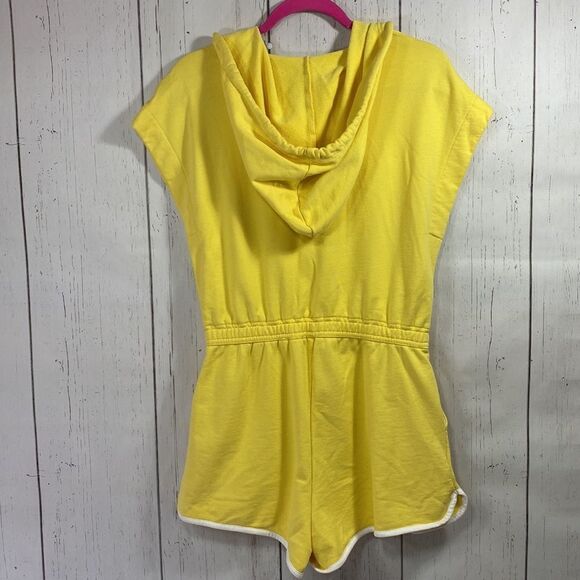 Hunter X Target Romper Yellow Hooded Short Sleeve Zip Elastic Waist Beachy Sport - Picture 12 of 14